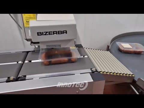 Línea de termosellado, pesado y etiquetado Bizerba.