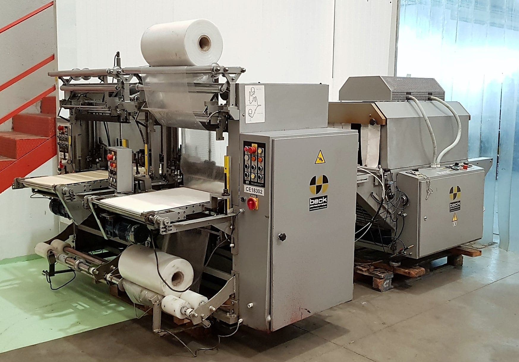 ENFAJADORA BECK RETRACTILADORA DOBLE SALIDA miniatura 2