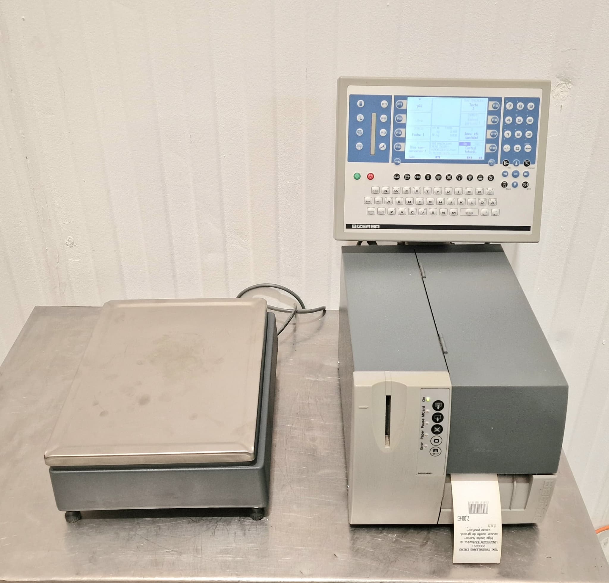 ETIQUETADORA MANUAL BIZERBA GLP W BASCULA INOX miniatura 2