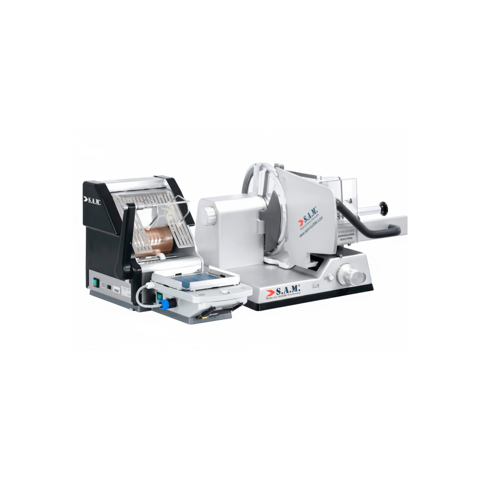 Loncheadora manual S.A.M. 300 PSH + Empaquetador Robótico